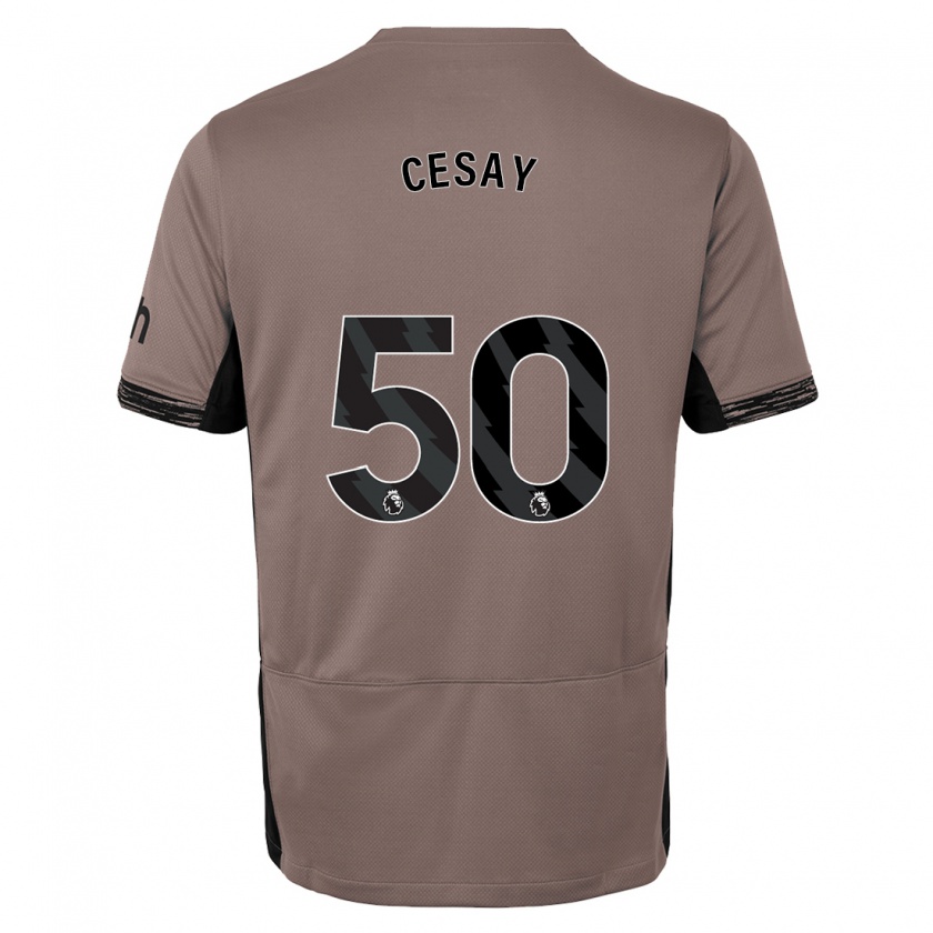 Kandiny Uomo Maglia Kallum Cesay #50 Beige Scuro Kit Gara Third 2023/24 Maglietta