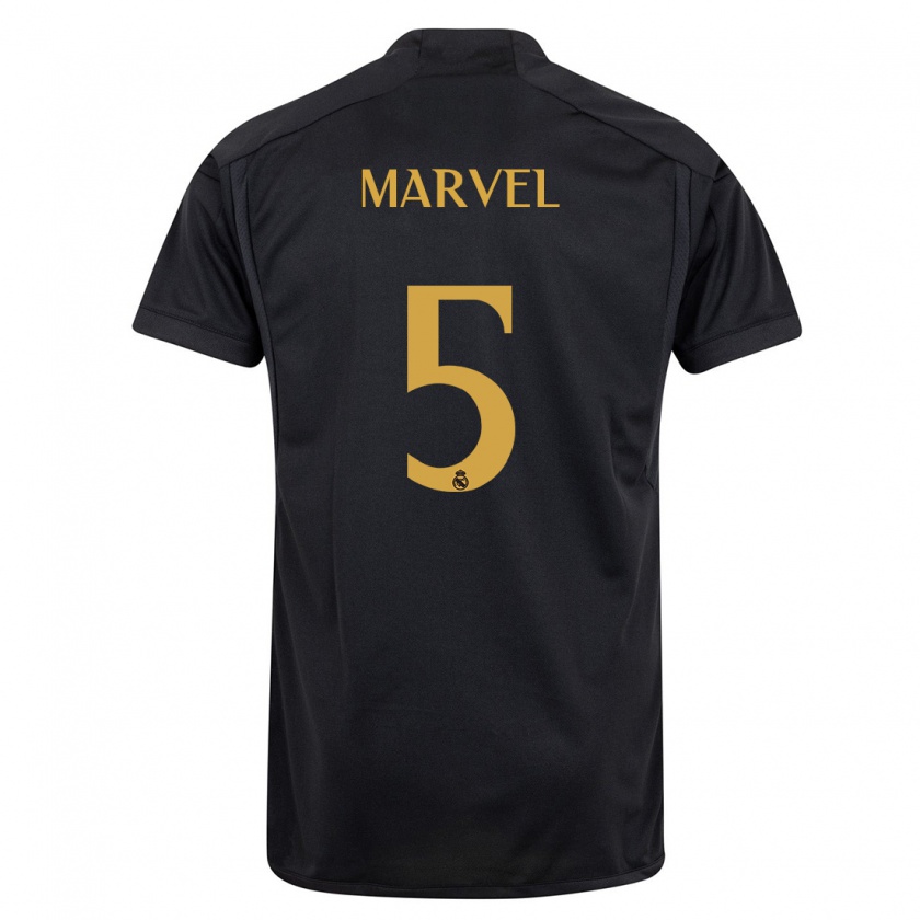 Kandiny Uomo Maglia Marvel #5 Nero Kit Gara Third 2023/24 Maglietta