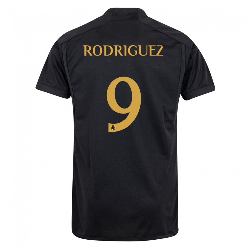 Kandiny Heren Álvaro Rodríguez #9 Zwart Thuisshirt Derde Tenue 2023/24 T-Shirt België