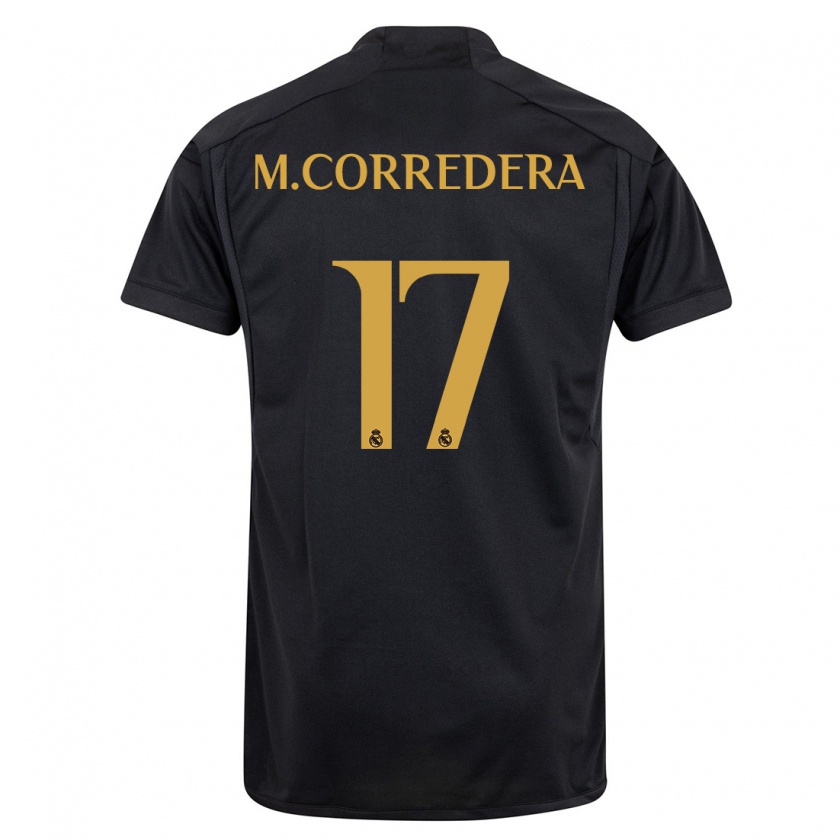 Kandiny Uomo Maglia Marta Corredera #17 Nero Kit Gara Third 2023/24 Maglietta