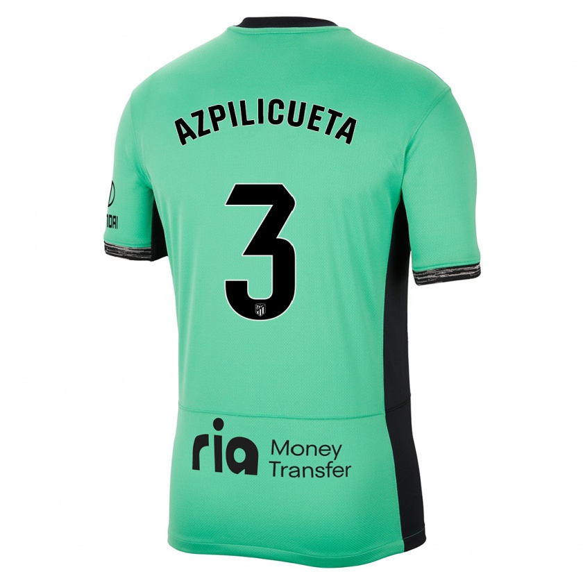 Kandiny Uomo Maglia César Azpilicueta #3 Verde Primavera Kit Gara Third 2023/24 Maglietta