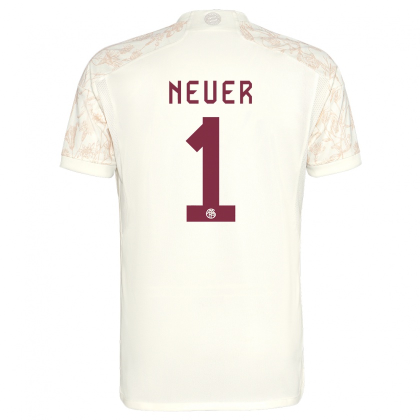 Kandiny Heren Manuel Neuer #1 Gebroken Wit Thuisshirt Derde Tenue 2023/24 T-Shirt België