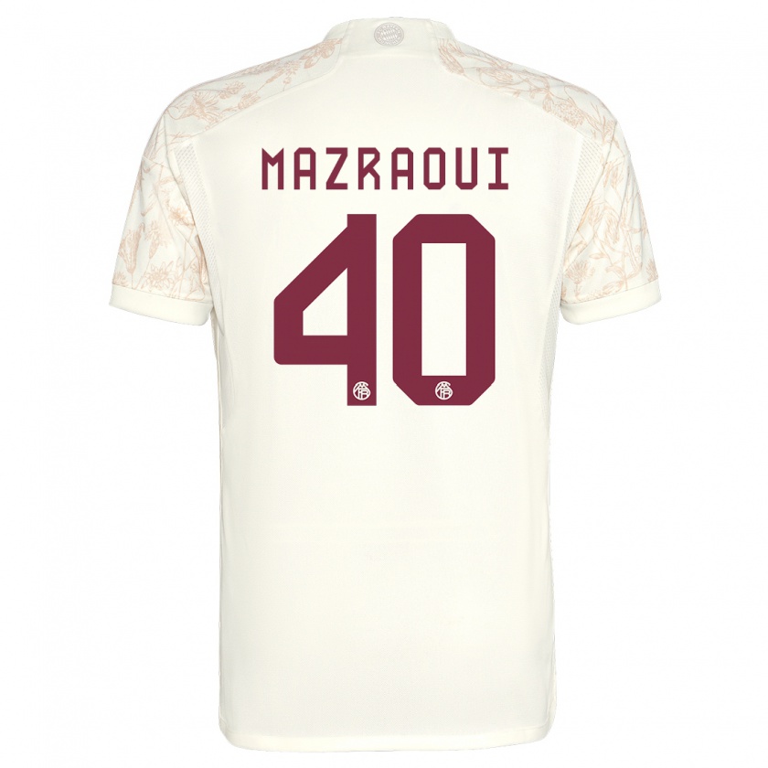 Kandiny Hombre Camiseta Noussair Mazraoui #40 Blanquecino Equipación Tercera 2023/24 La Camisa