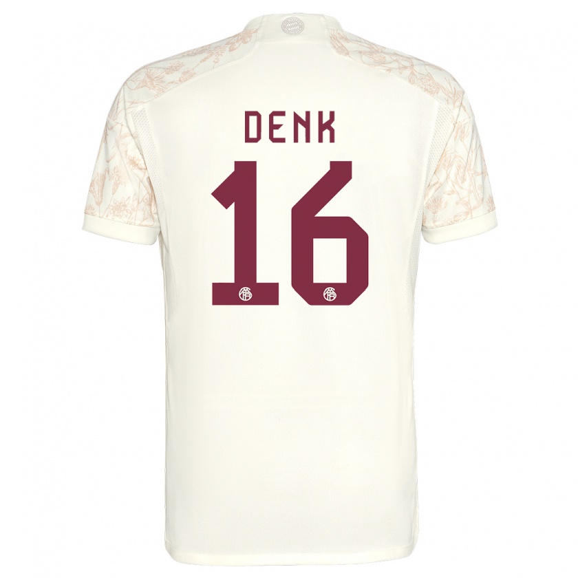 Kandiny Uomo Maglia Luca Denk #16 Bianco Kit Gara Third 2023/24 Maglietta