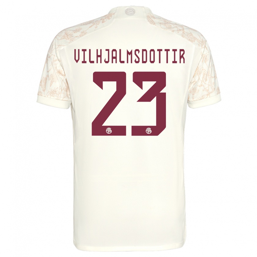 Kandiny Uomo Maglia Karolina Lea Vilhjalmsdottir #23 Bianco Kit Gara Third 2023/24 Maglietta