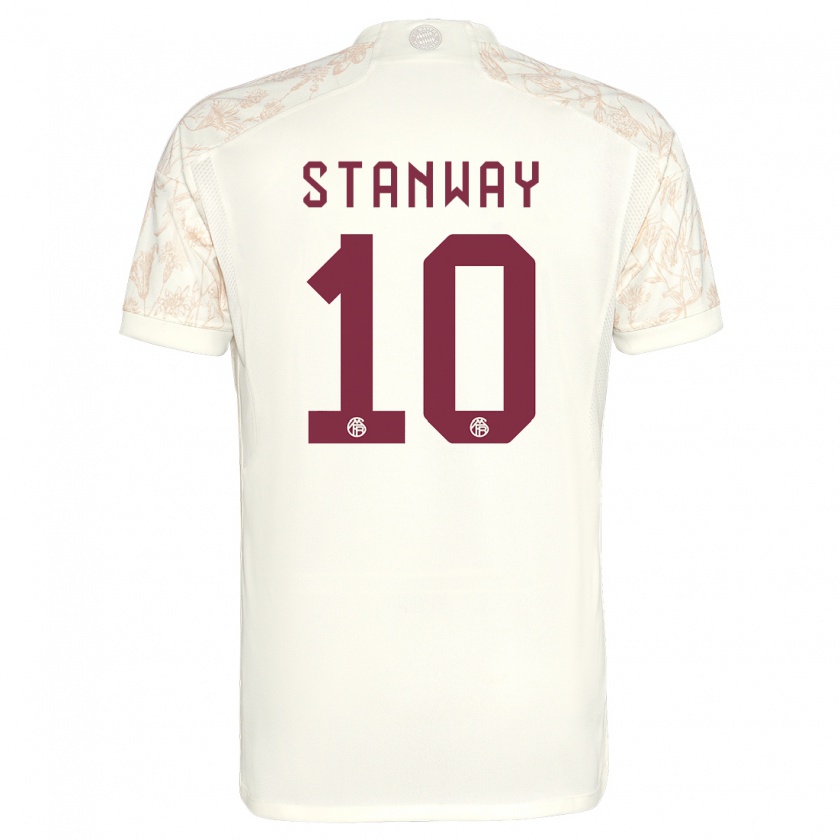 Kandiny Hombre Camiseta Georgia Stanway #10 Blanquecino Equipación Tercera 2023/24 La Camisa