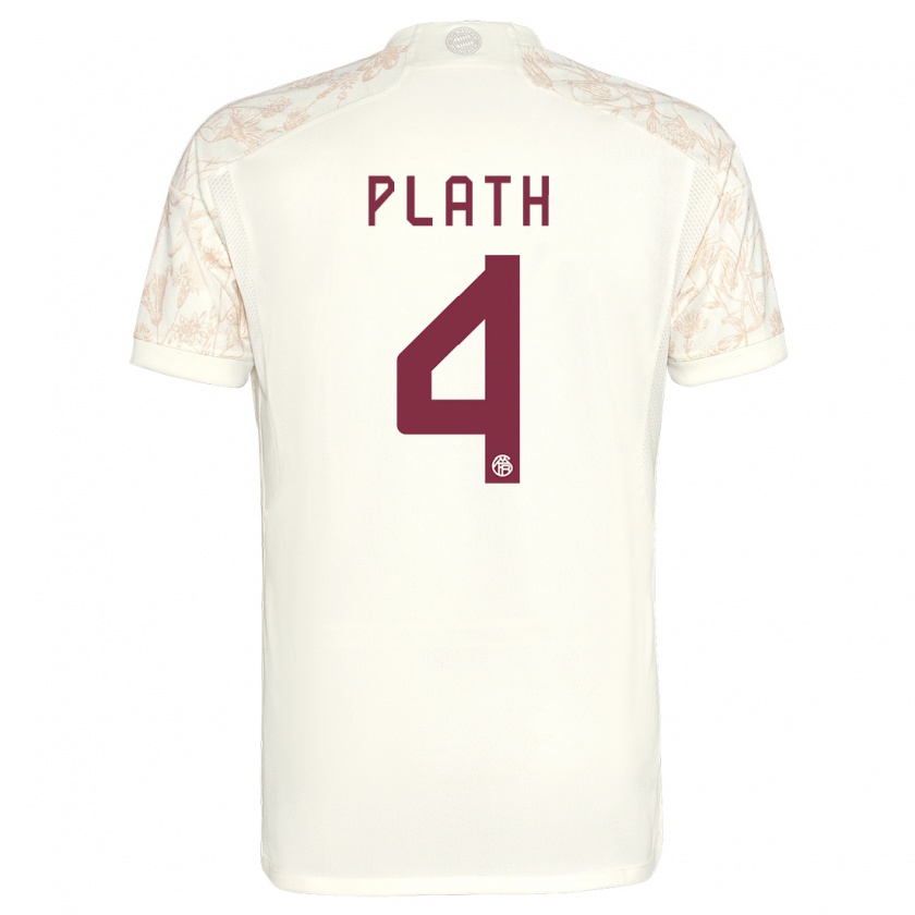 Kandiny Hombre Camiseta Max Plath #4 Blanquecino Equipación Tercera 2023/24 La Camisa