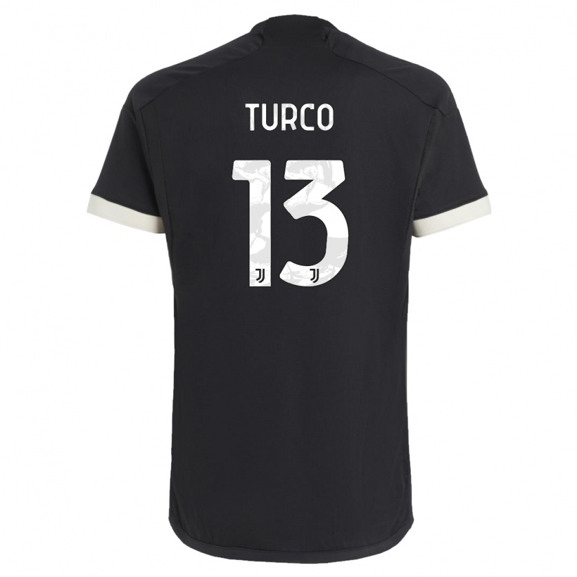 Kandiny Uomo Maglia Stefano Turco #13 Nero Kit Gara Third 2023/24 Maglietta