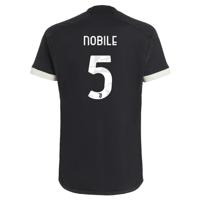 Kandiny Hombre Camiseta Riccardo Nobile #5 Negro Equipación Tercera 2023/24 La Camisa