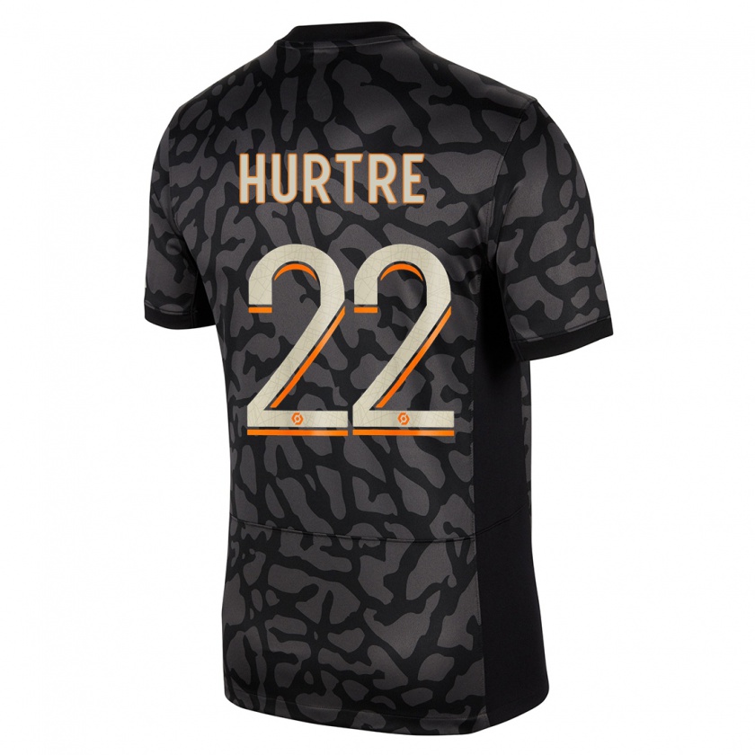 Kandiny Herren Oceane Hurtre #22 Schwarz Ausweichtrikot Trikot 2023/24 T-Shirt Österreich