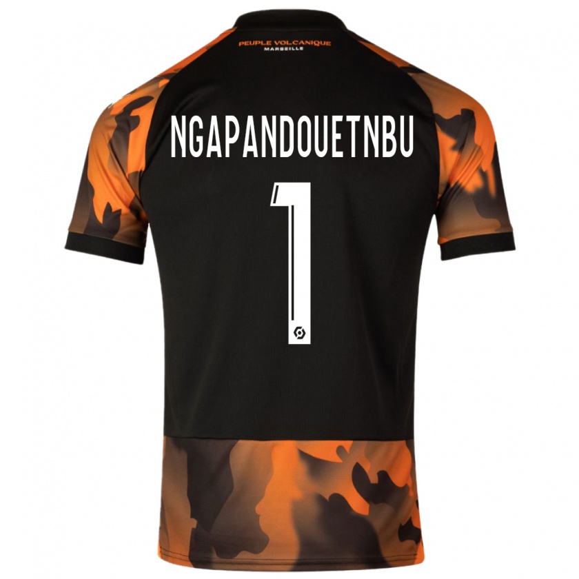 Kandiny Uomo Maglia Simon Ngapandouetnbu #1 Nero Arancione Kit Gara Third 2023/24 Maglietta