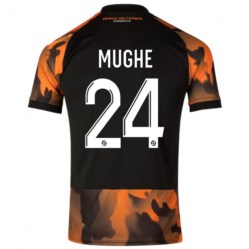 Kandiny Uomo Maglia François Mughe #24 Nero Arancione Kit Gara Third 2023/24 Maglietta