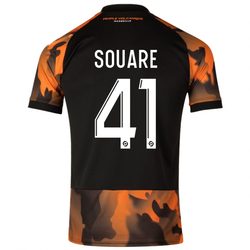 Kandiny Heren Cheick Souare #41 Zwart Oranje Thuisshirt Derde Tenue 2023/24 T-Shirt België