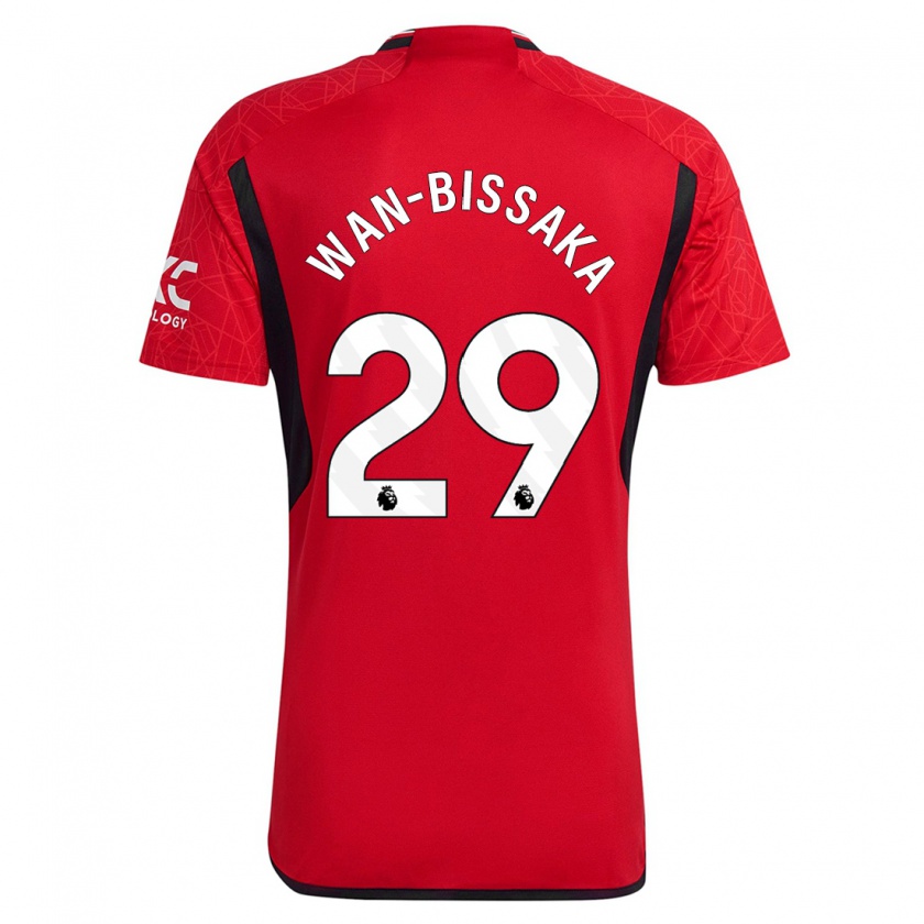 Kandiny Mujer Camiseta Aaron Wan-Bissaka #29 Rojo 1ª Equipación 2023/24 La Camisa México