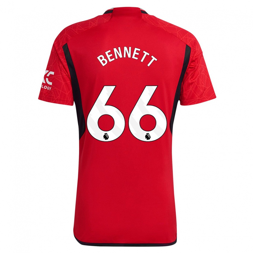 Kandiny Mujer Camiseta Rhys Bennett #66 Rojo 1ª Equipación 2023/24 La Camisa México