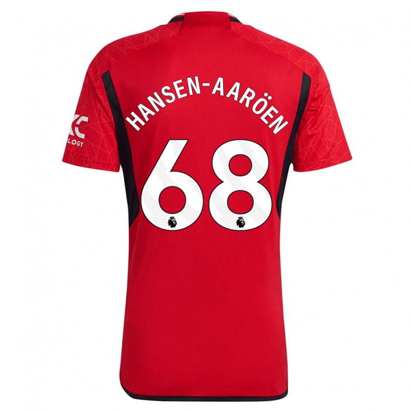 Kandiny Mujer Camiseta Isak Hansen-Aaröen #68 Rojo 1ª Equipación 2023/24 La Camisa México