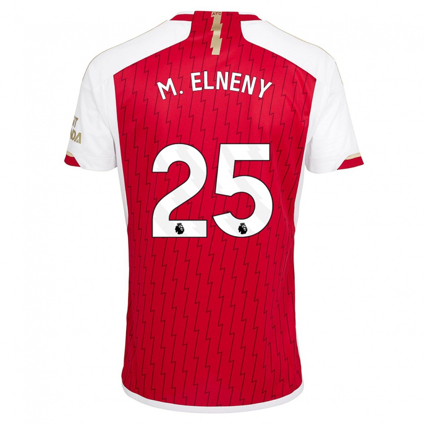 Kandiny Damen Mohamed Elneny #25 Rot Heimtrikot Trikot 2023/24 T-Shirt Österreich