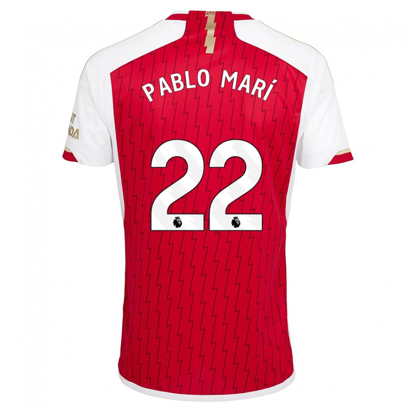 Kandiny Dames Pablo Mari #22 Rood Thuisshirt Thuistenue 2023/24 T-Shirt België