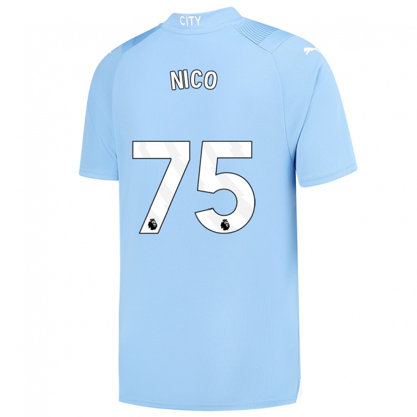 Kandiny Mujer Camiseta Nico O'reilly #75 Azul Claro 1ª Equipación 2023/24 La Camisa