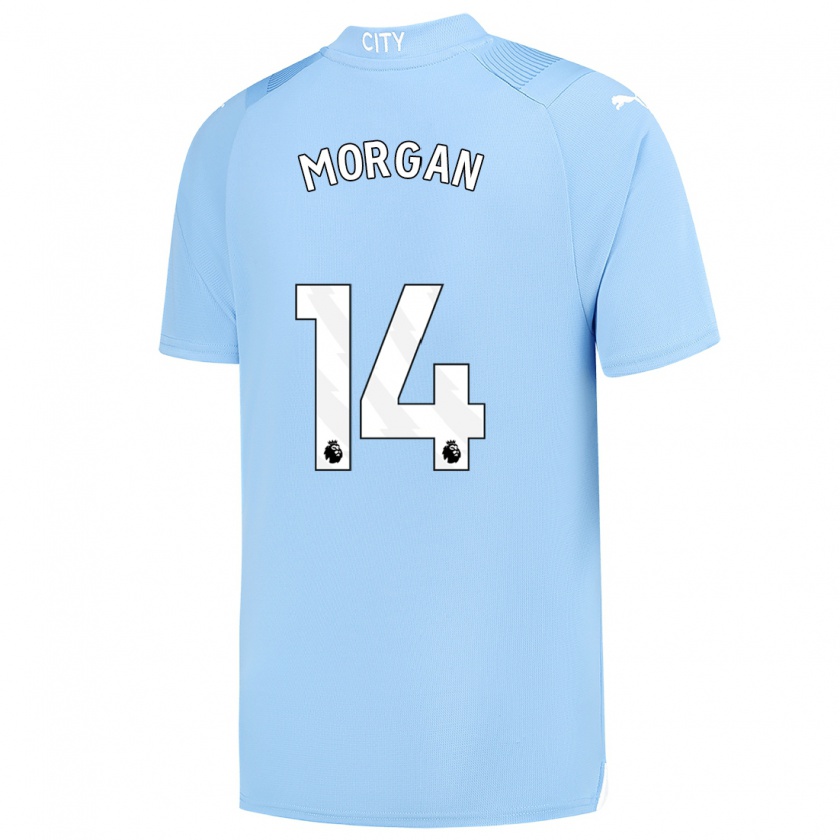 Kandiny Mujer Camiseta Esme Morgan #14 Azul Claro 1ª Equipación 2023/24 La Camisa