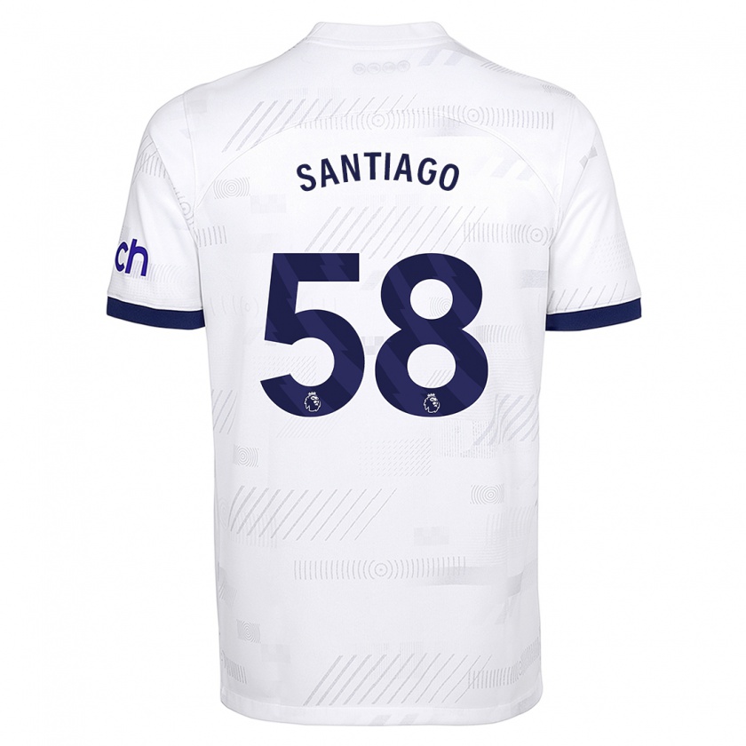 Kandiny Donna Maglia Yago Santiago #58 Bianco Kit Gara Home 2023/24 Maglietta