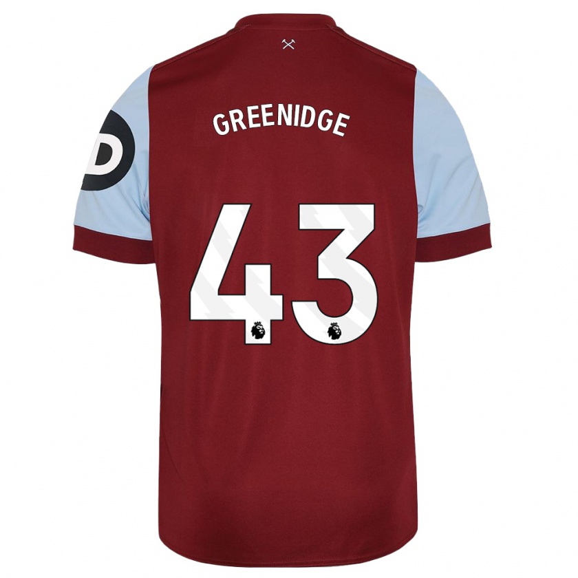 Kandiny Mujer Camiseta Will Greenidge #43 Granate 1ª Equipación 2023/24 La Camisa