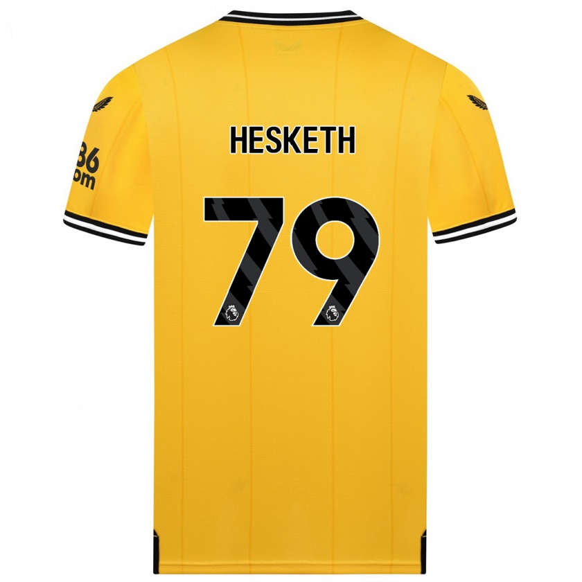 Kandiny Mujer Camiseta Owen Hesketh #79 Amarillo 1ª Equipación 2023/24 La Camisa México