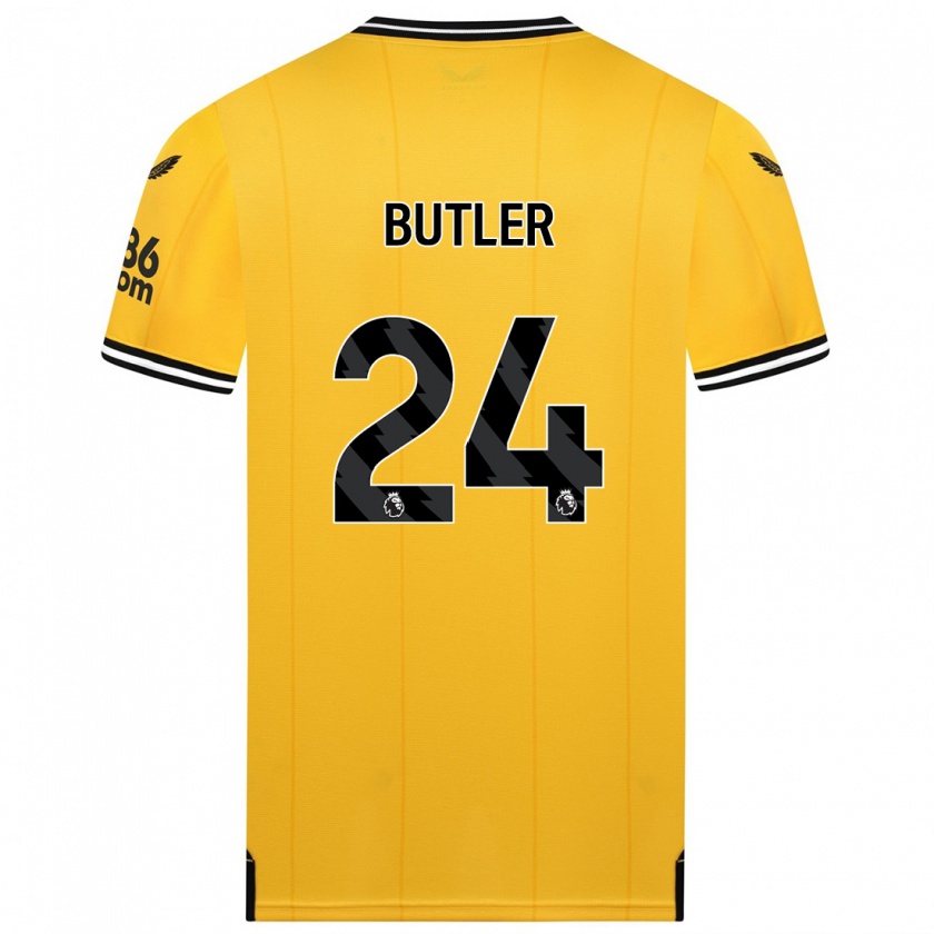 Kandiny Mujer Camiseta Elli Butler #24 Amarillo 1ª Equipación 2023/24 La Camisa México