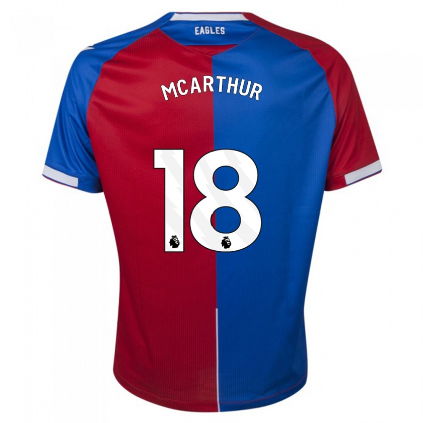 Kandiny Mujer Camiseta James Mcarthur #18 Rojo Azul 1ª Equipación 2023/24 La Camisa