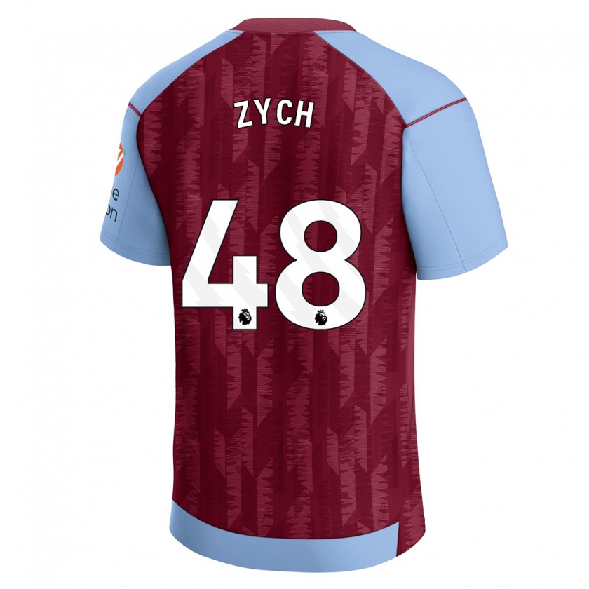 Kandiny Dames Oliwier Zych #48 Claret Blauw Thuisshirt Thuistenue 2023/24 T-Shirt België