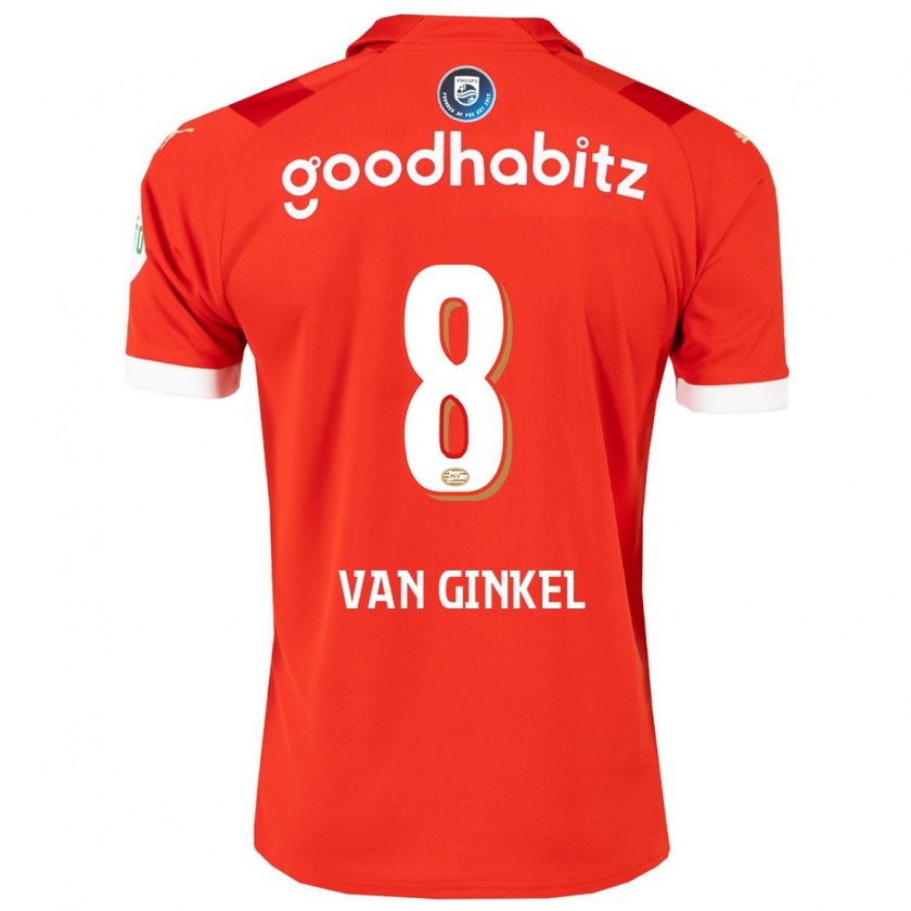 Kandiny Dames Marco Van Ginkel #8 Rood Thuisshirt Thuistenue 2023/24 T-Shirt België