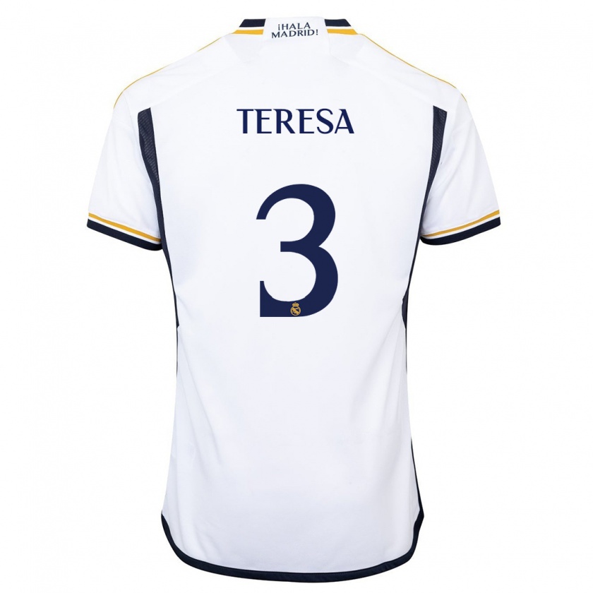 Kandiny Donna Maglia Teresa Abelleira #3 Bianco Kit Gara Home 2023/24 Maglietta