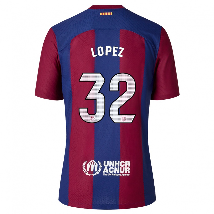 Kandiny Donna Maglia Fermín López #32 Rosso Blu Kit Gara Home 2023/24 Maglietta