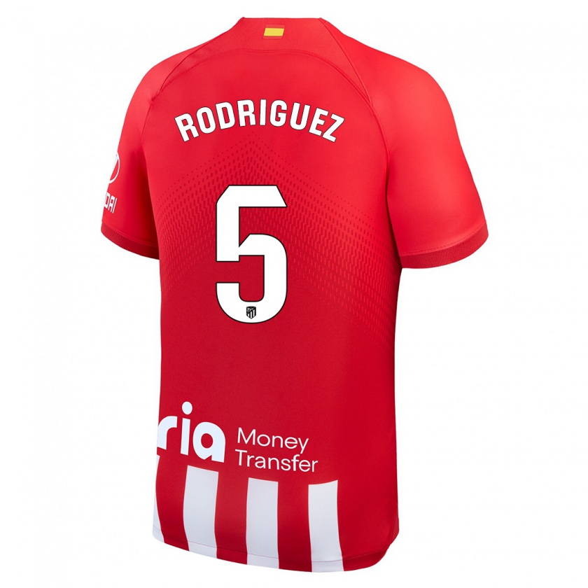 Kandiny Dames Cinta Rodriguez #5 Rood Wit Thuisshirt Thuistenue 2023/24 T-Shirt België