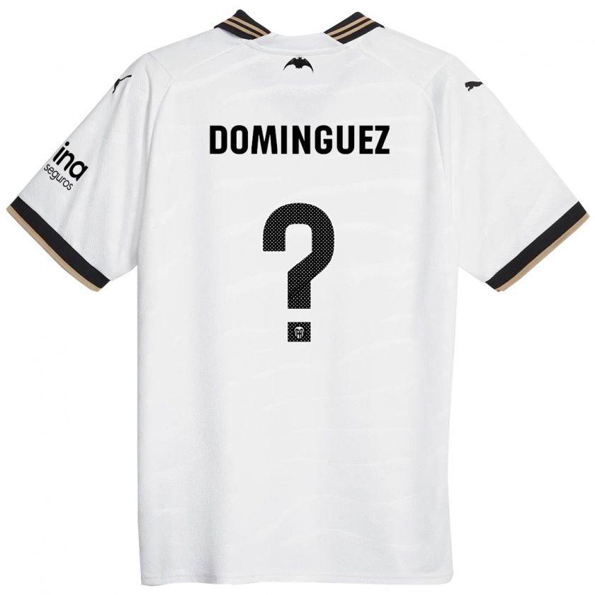 Kandiny Dames Mario Dominguez #0 Wit Thuisshirt Thuistenue 2023/24 T-Shirt België