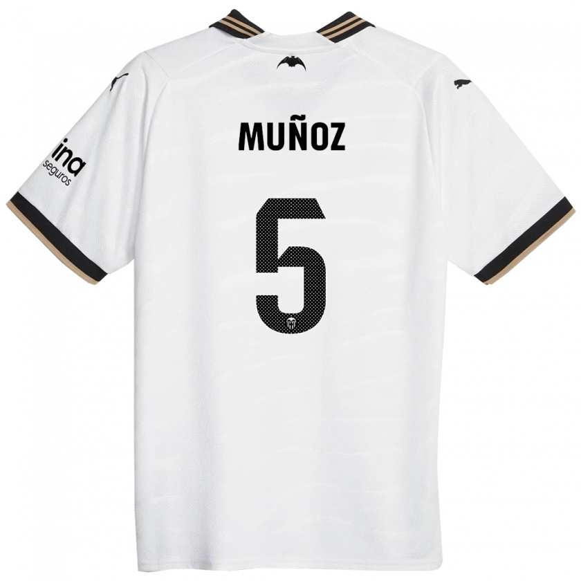 Kandiny Donna Maglia Iván Muñoz #5 Bianco Kit Gara Home 2023/24 Maglietta