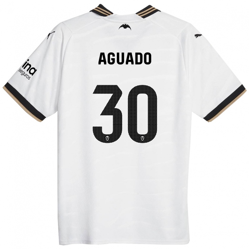 Kandiny Mujer Camiseta Julia Aguado #30 Blanco 1ª Equipación 2023/24 La Camisa