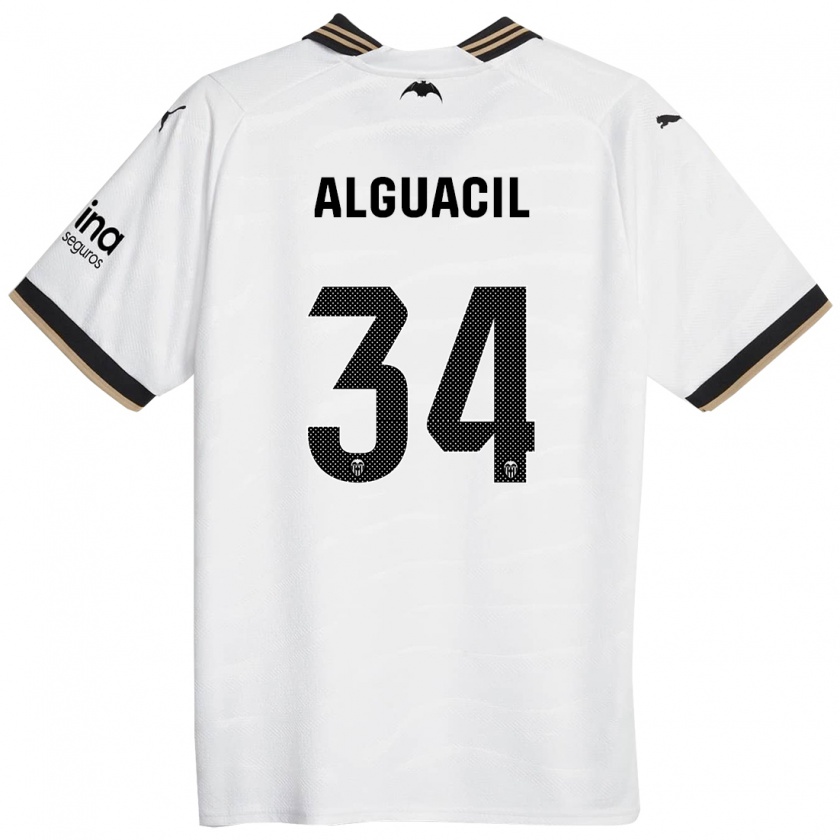 Kandiny Mujer Camiseta Ainhoa Alguacil #34 Blanco 1ª Equipación 2023/24 La Camisa