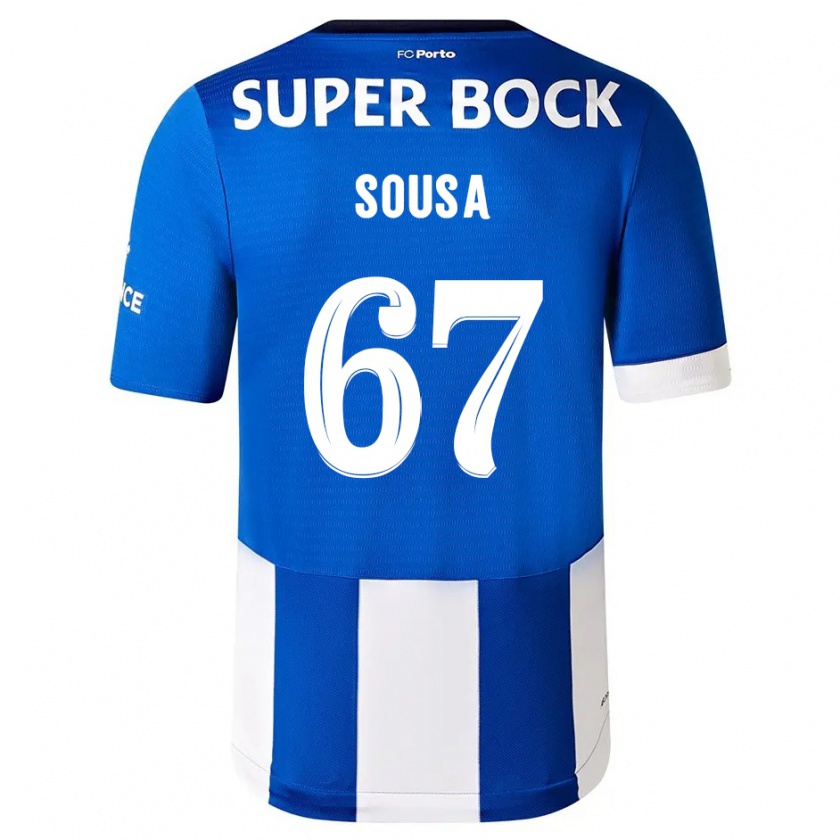 Kandiny Donna Maglia Vasco Sousa #67 Blu Bianco Kit Gara Home 2023/24 Maglietta