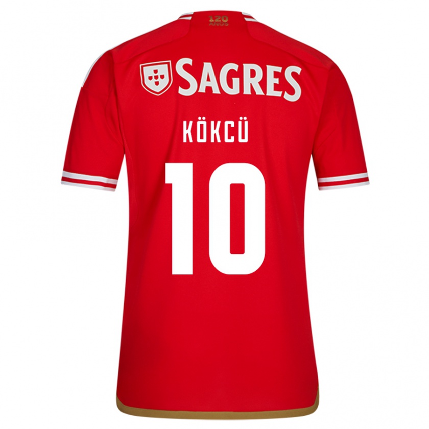 Kandiny Donna Maglia Orkun Kökcü #10 Rosso Kit Gara Home 2023/24 Maglietta