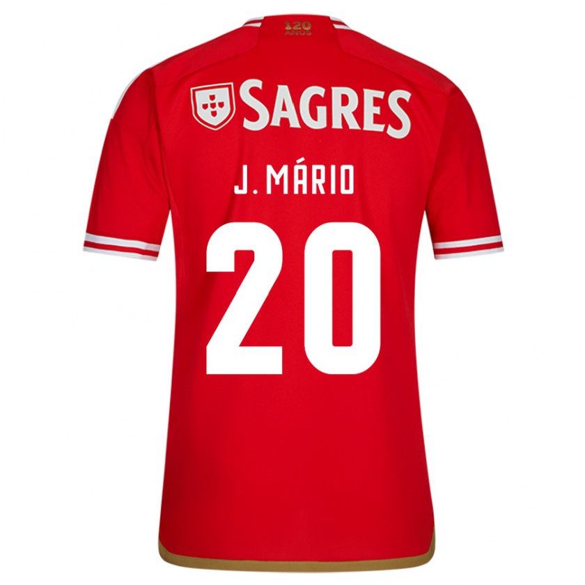 Kandiny Mujer Camiseta João Mário #20 Rojo 1ª Equipación 2023/24 La Camisa