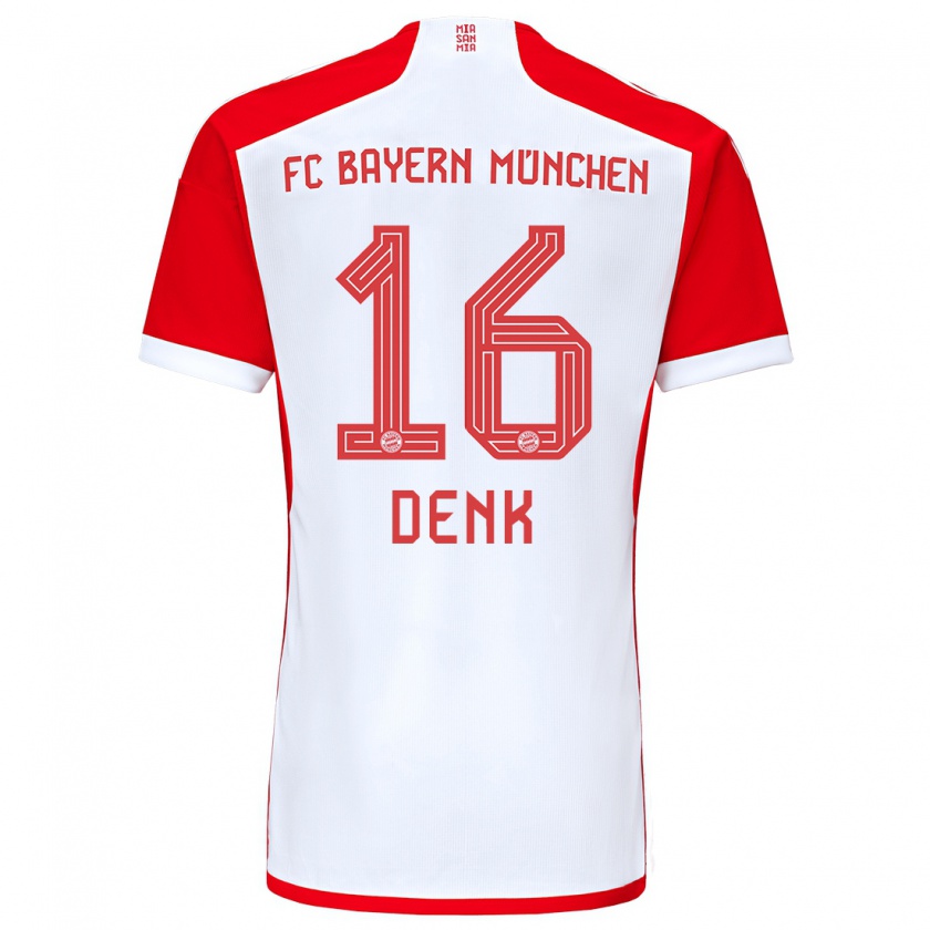 Kandiny Damen Luca Denk #16 Rot-Weiss Heimtrikot Trikot 2023/24 T-Shirt Österreich