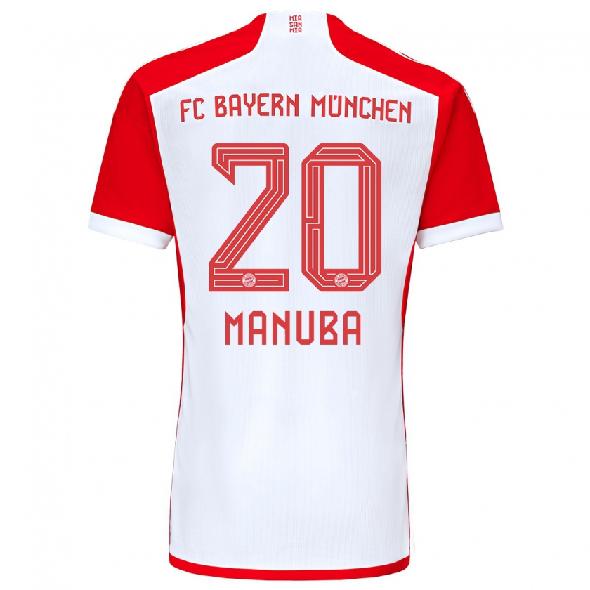 Kandiny Mujer Camiseta Vincent Manuba #20 Rojo Blanco 1ª Equipación 2023/24 La Camisa