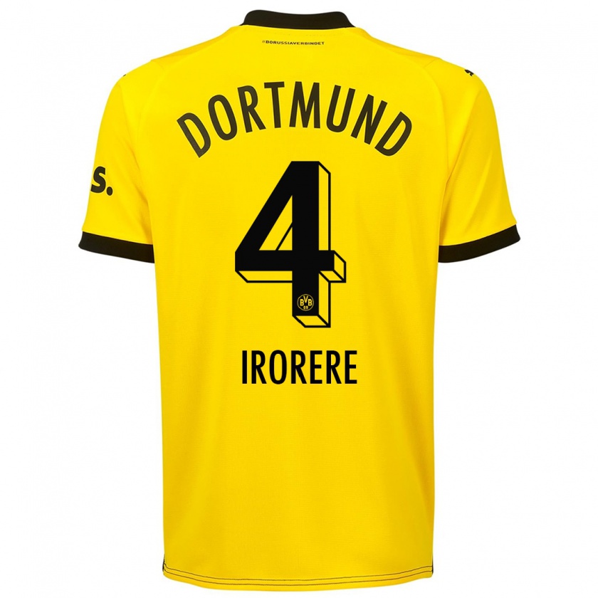 Kandiny Donna Maglia Felix Irorere #4 Giallo Kit Gara Home 2023/24 Maglietta