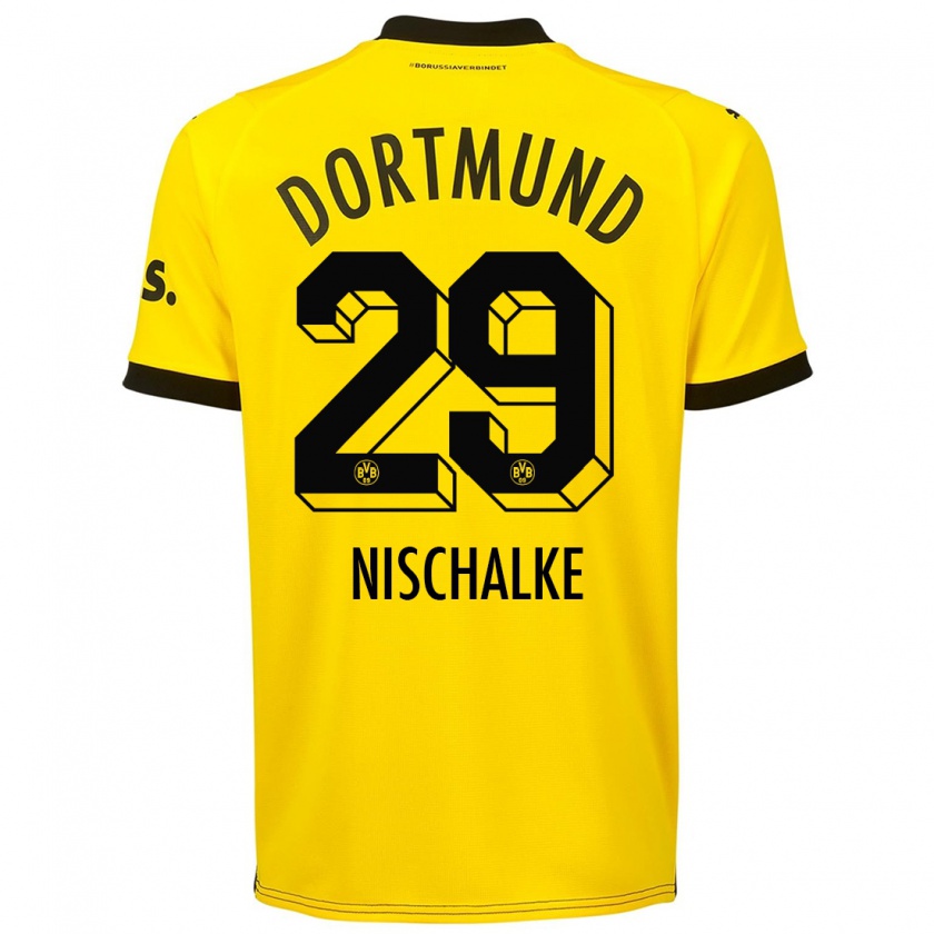 Kandiny Donna Maglia Jermain Nischalke #29 Giallo Kit Gara Home 2023/24 Maglietta