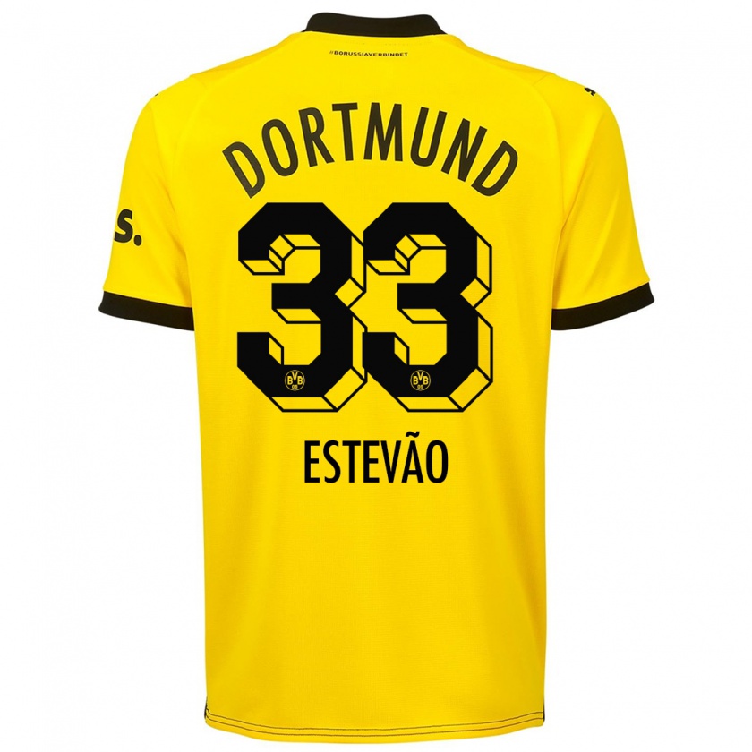 Kandiny Donna Maglia Tiago Estevão #33 Giallo Kit Gara Home 2023/24 Maglietta