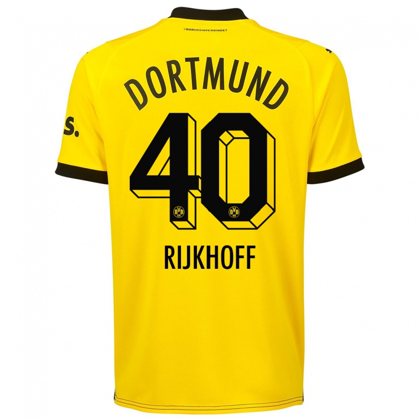 Kandiny Donna Maglia Julian Rijkhoff #40 Giallo Kit Gara Home 2023/24 Maglietta