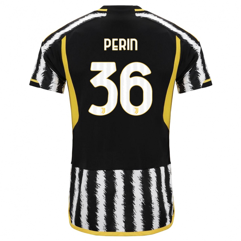 Kandiny Donna Maglia Mattia Perin #36 Nero Bianco Kit Gara Home 2023/24 Maglietta