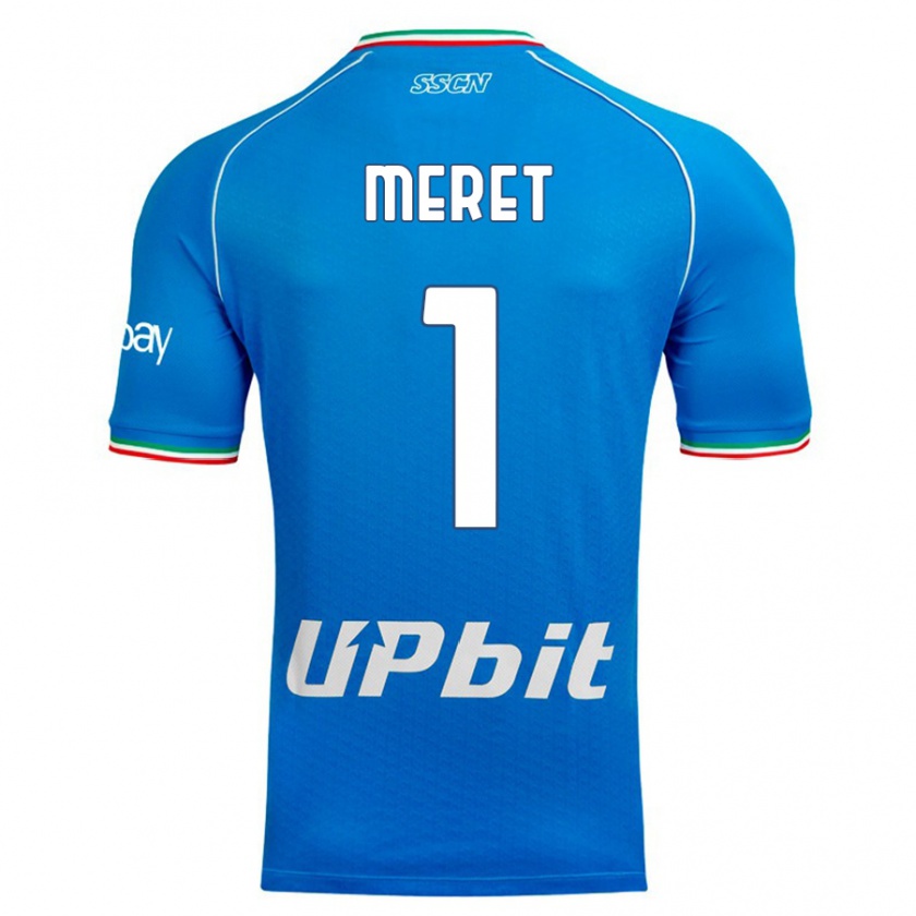 Kandiny Donna Maglia Alex Meret #1 Cielo Blu Kit Gara Home 2023/24 Maglietta