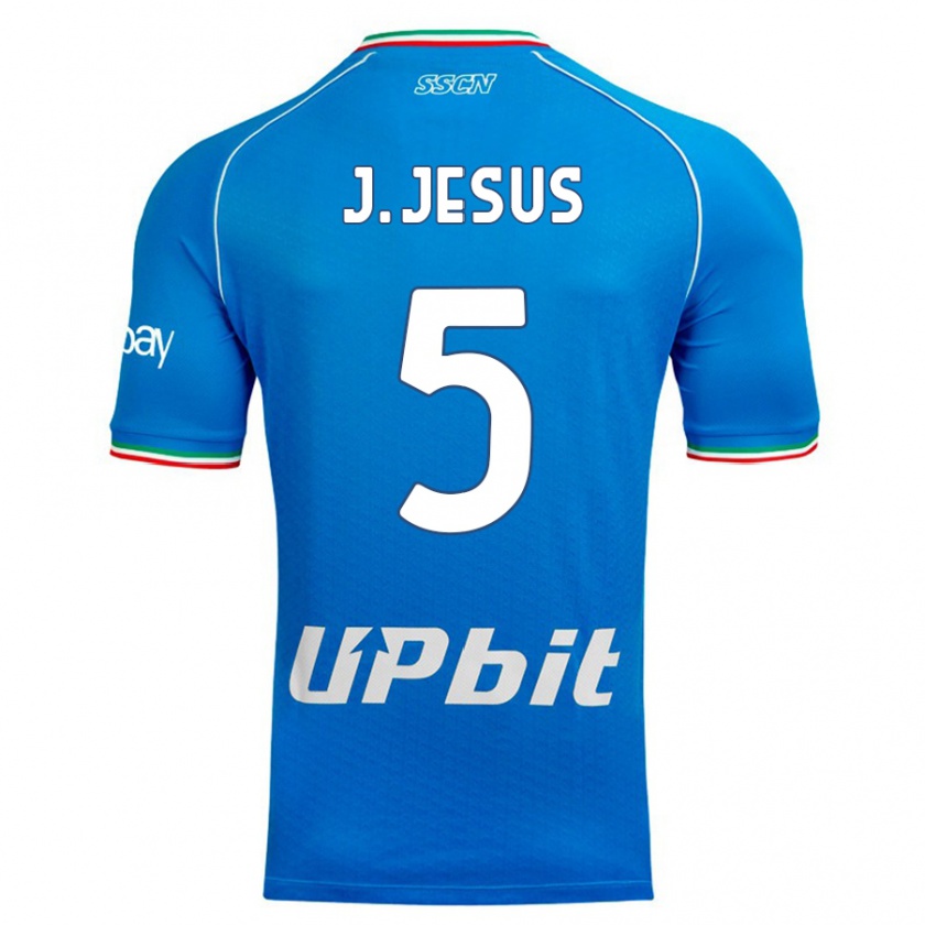 Kandiny Dames Juan Jesus #5 Hemelsblauw Thuisshirt Thuistenue 2023/24 T-Shirt België